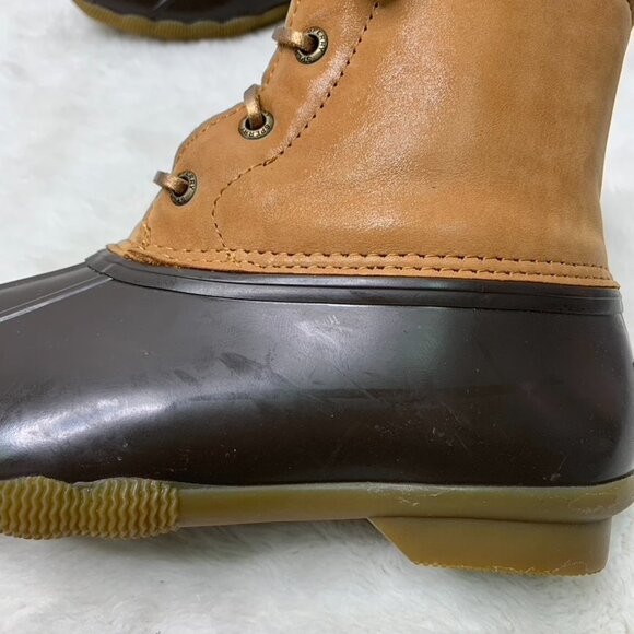 Sperry STS85527 Women’s Brown Leather Duck Boots Size 7 - Picture 6 of 16